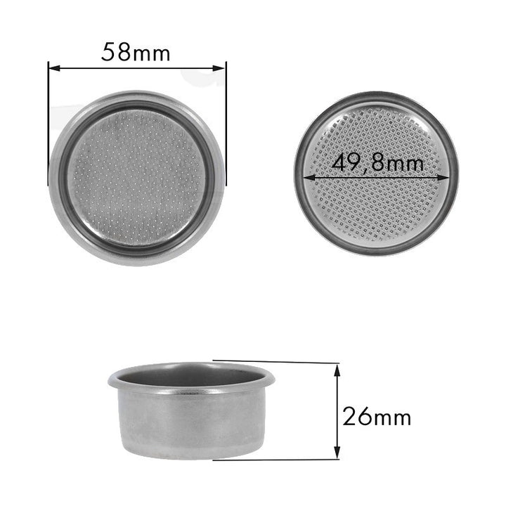 Filtro 2 tazas Pavoni pre Millenium De.58 Di.50 H.26